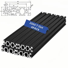 2060 T Slot Aluminum Extrusion European Standard for CNC 3D Printer 300-1220mm