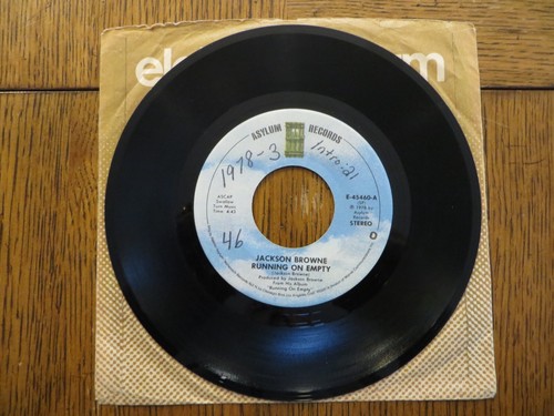 Jackson Browne – Running On Empty - 1978 - Asylum Records E-45460 7" Single VG - Picture 3 of 4