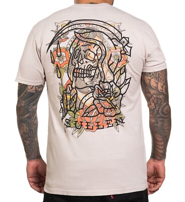 SULLEN CLOTHING BLAST OVER TATTOO ART SILVER PREMIUM T-SHIRT (XL)