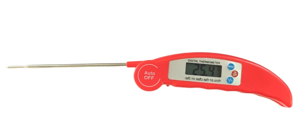 Meat Thermometer Probe Grill Instant Read Food , Red