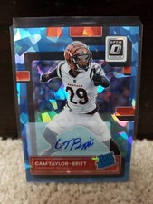 2022 Donruss Optic Cam Taylor-Britt Blue Cracked Ice Auto /15