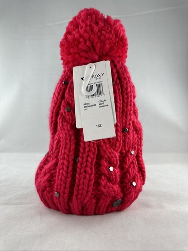 ROXY GIRL 'Sundancing' Girl Pom Pom Cable Knit Beanie, O/S - Jazzy Pink (MZF0) - Picture 8 of 8