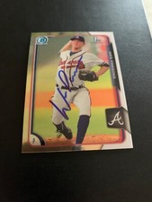 Wes Parsons Signed 2015 Bowman Chrome Card Atlanta Braves Autograph COA
