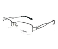 Vogue Eyeglasses Frames VO3929-BI 548 Silver Half Rim Crystals 51-18-135