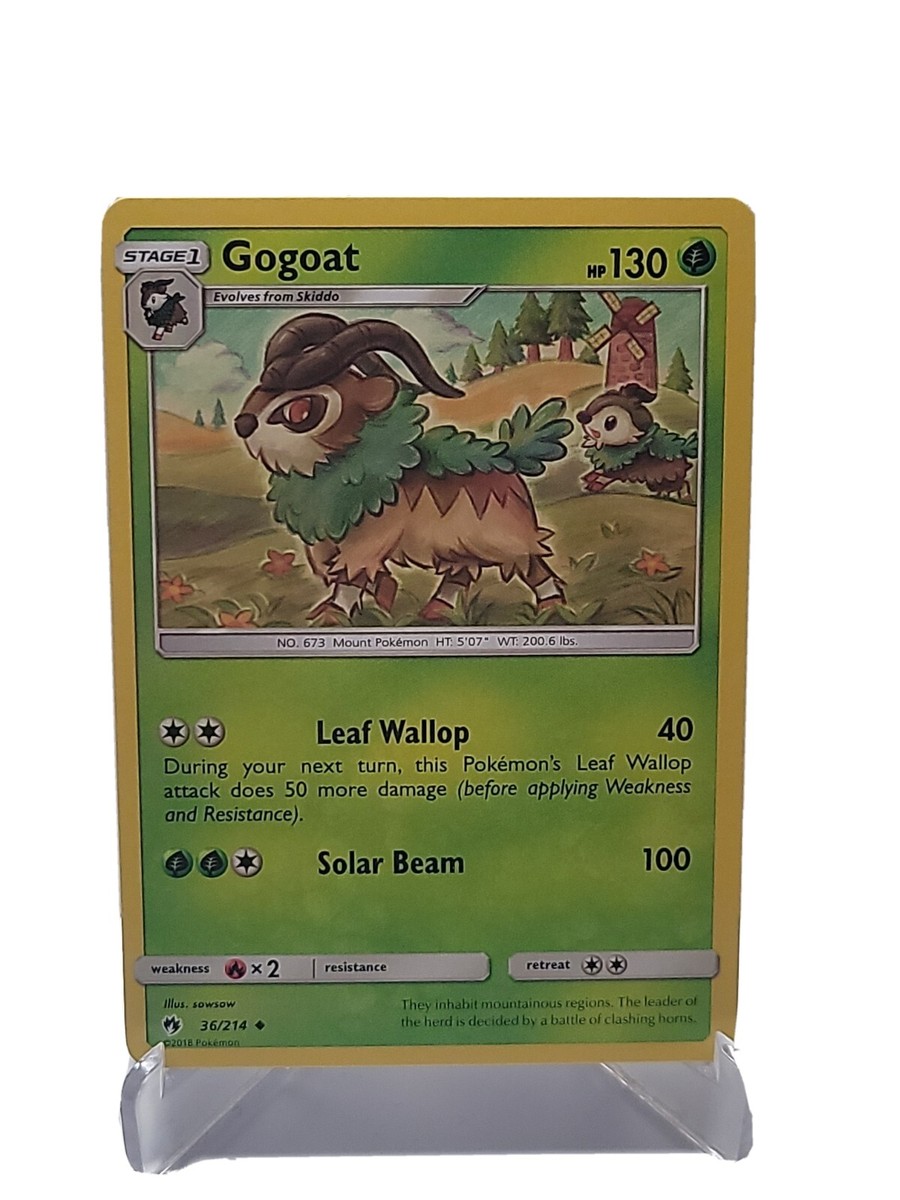Gogoat 36/214 Pokemon TCG Lost Thunder Uncommon Grass Mount LP