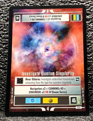 2001 Star Trek CCG 1E Voyager VOY 90R Planet - Investigate Quantum Singularity