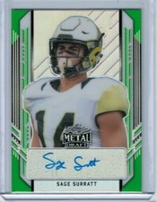 2021 Leaf Metal Draft Sage Surratt Green Auto RC #'ed 3/10