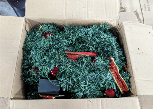 8 Pack Christmas Wreath Set 13.8" In or Outdoor 20 LED Lights Red Bows Ornaments - Picture 3 of 3