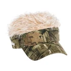 FLAIR HAIR HATS WITH HAIR MOSSY OAK CAMO VISOR BLONDE HAIR QUALITY SURF GOLF