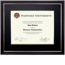Photo Document Frame: 11" x 14" with Double Mat Graduation Diploma Certificat...