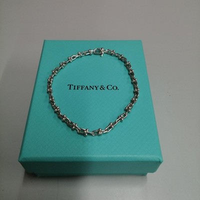 TIFFANY & Co. Bangle Bracelet Hardware Microlink Chain Silver 925