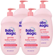 Gentle Baby Lotion | 30 Fl Oz (Pack of 4) | Vitamins & Aloe | Free of Parabens,