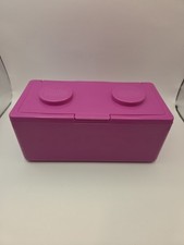 Vtg Chubs Baby Diaper Wipes EMPTY Block Stackable Storage Container PURPLE