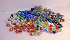 Mixed MARBLE Lot 3 Pounds Glass Colors Swirls Cat Eyes Solids Wolf Shooter