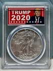 U.S. Mint 2020 Silver Eagle $1 1 oz .999 PCGS MS70 First Strike Trump