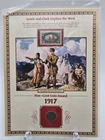 1917 Buffalo Nickel 2004 Lewis and Clark Stamp Explore The West Card Used As Is