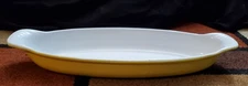 VTG Descoware RARE Belgium Yellow 18" Oval Enameled Cast Iron Au Gratin Baking 