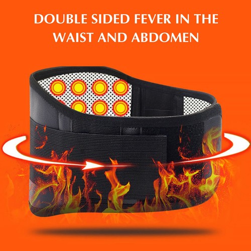 Self Heating Magnetic Back Support Lumbar Lower Waist Brace Belt Pain Relief - Picture 2 of 15