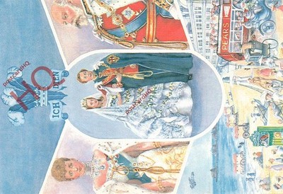 Postkarte:;PRINZ ALBERT, SPÄTER KÖNIG EDWARD VII. UND KÖNIGIN ALEXANDRA [AUCH]