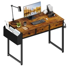LUFEIYA 40" Desk with Drawers, 39" Home Office Desks, 3 Fabric - Scratch & Dent
