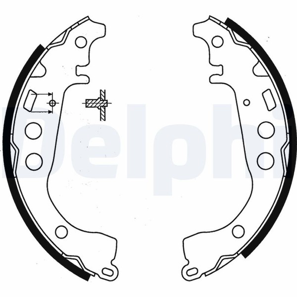 Bremsbackensatz Delphi LS1854 FüR Prius Verso Celica Yaris IQ Toyota VAN Corolla-image
