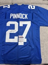 Jason Pinnock Signed Autograph Custom Jersey -JSA Coa- New York Giants