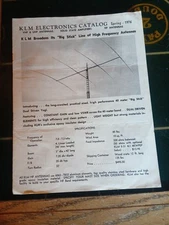 Vintage Catalog 1976 KLM Electronics Vhf Uhf Antennas 