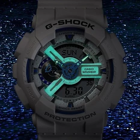 Reloj G-Shock GA-110HDS-7AER Blanco | Resistente a Golpes, 20 Bar, Cronómetro 1/