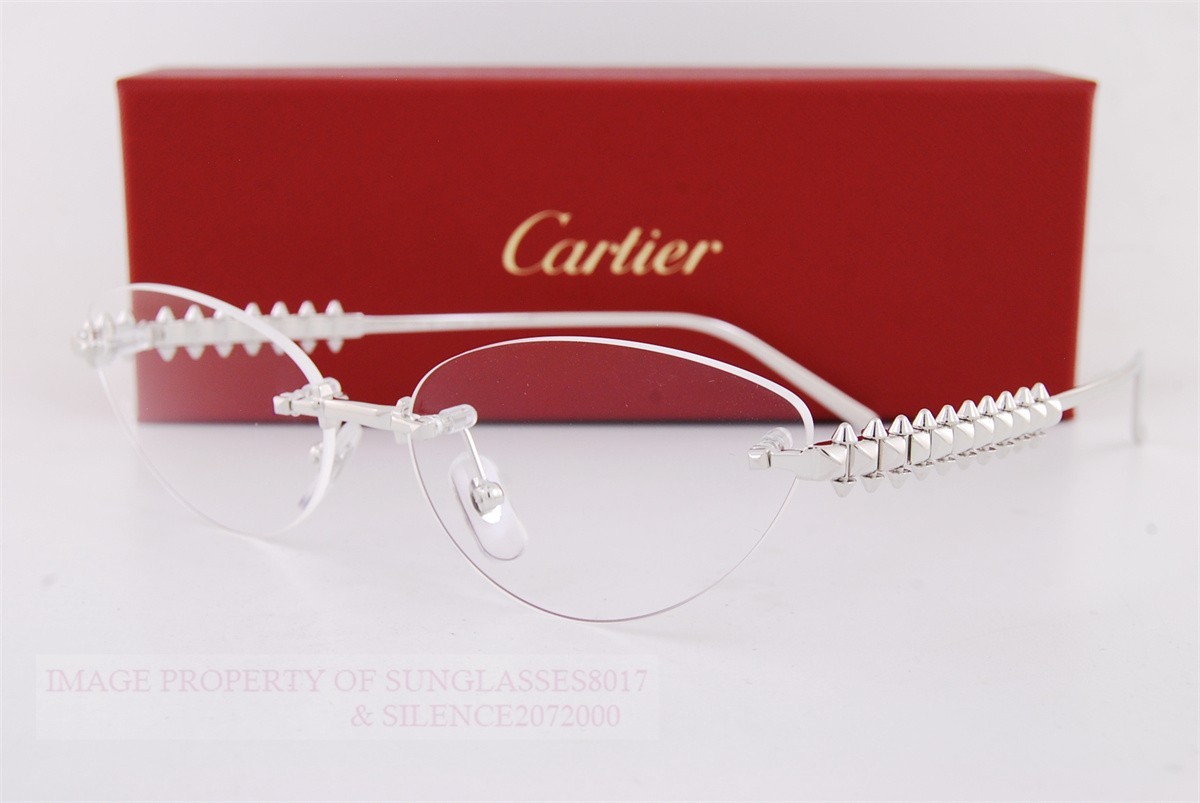 Brand New Cartier Eyeglass Frames CT 0565/O-002 Rimless Silver For
