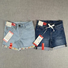 2 Vigoss Shorts Girls Medium 9/10 Denim Malibu Mid-Shorts Adjustable Waistband