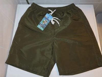 SHORT MAILLOT DE BAIN SHARK ONE kaki Taille M HOMME NEUF - Photo 1/3