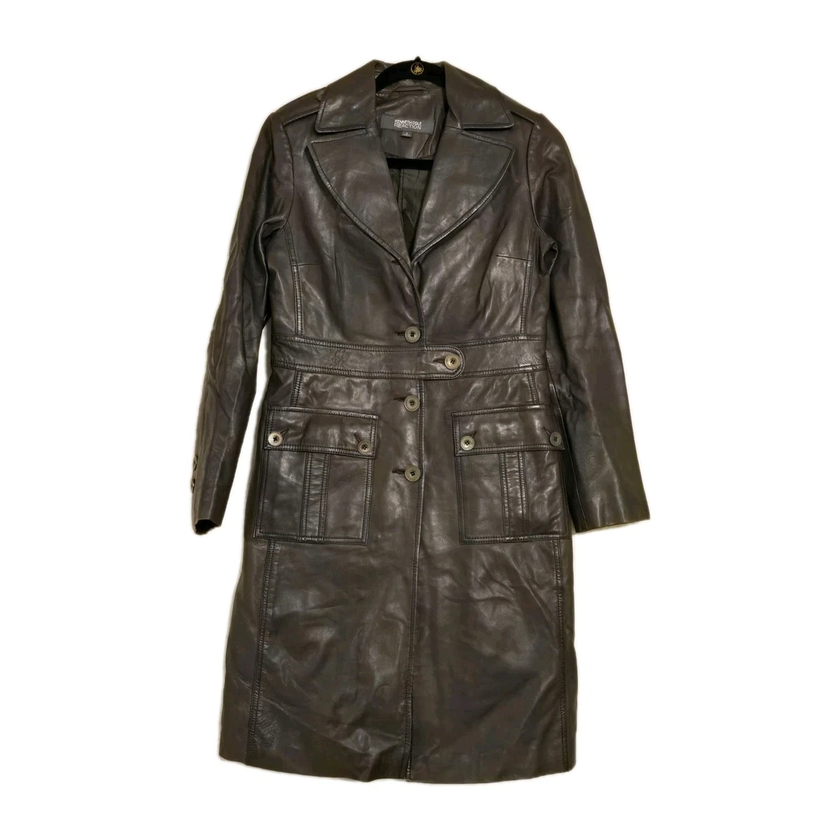 Trench Coat Kenneth Cole Reaction Femme - Noir à Fleurs, Taille M, Excellent état Occasion