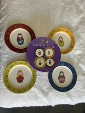 Set of 4 World Market Russian Doll Plates - Global Ornate