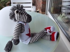 Pl&uuml;schtier Kuscheltier Zebra Handarbeit Gr. ca. 50 cm