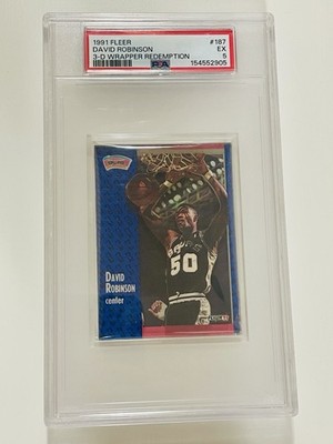 1991-92 Fleer - David Robinson #187 3d Acrylic PSA GRADED SLAB RARE REDEMPTION