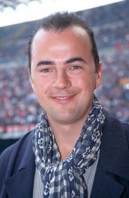 Broadcaster James Richardson working for Football Italia on Channe- Old Photo