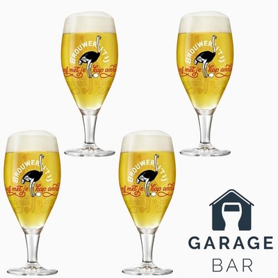 4er Set Brouwerij t  IJ Biergläser mit Stiel Half Pint 30cl Brandneu