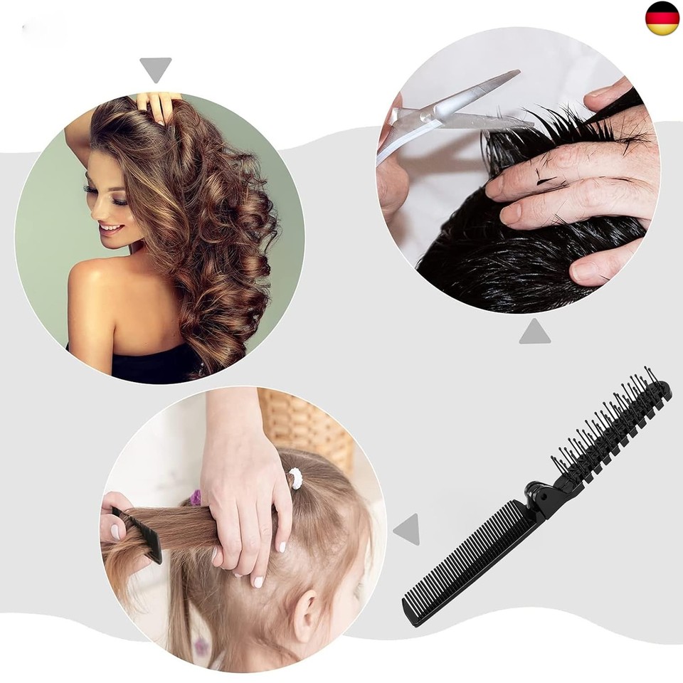 Faltbarer Kamm, 2 Stück - Klappbare Mini-Haarbürste Für Unterwegs, Bartkamm, Taschenkamm