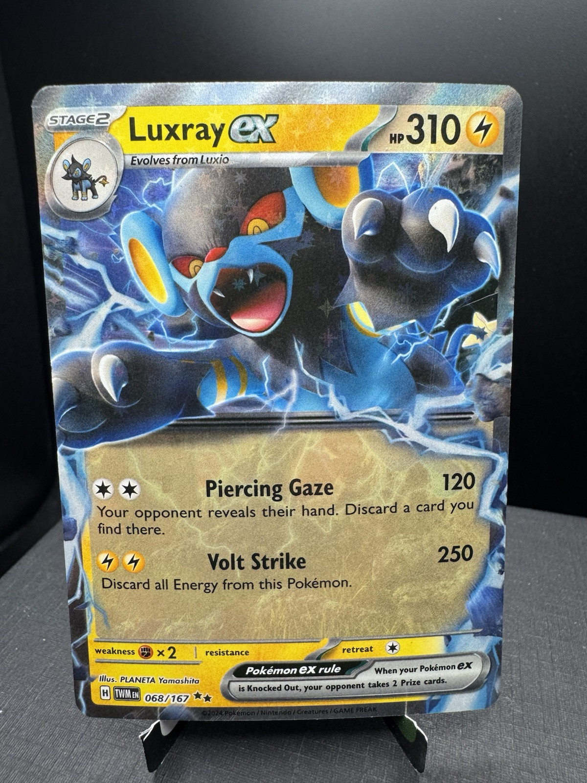 Pokemon TCG SV Twilight Masquerade Luxray EX 068/167 Double Rare Holo NM