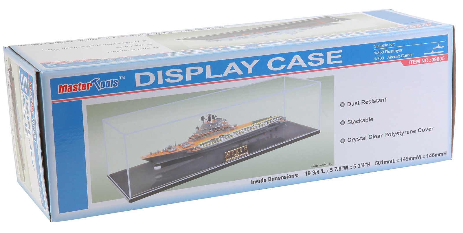 Trumpeter TRU09805 Display Cases-501mm x 149mm x 146mm, Clea