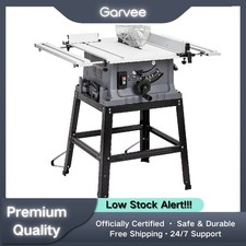 10" Professional Table Saw - 5000 RPM, 0-45° Bevel Cuts, Stand & Dust Port Inclu
