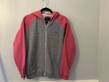 Quicksilver Boys Hooded Zip Up Sweatshirt Size Large 14