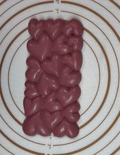 Heart shaped Ruby chocolate Bar berry taste hand made no food coloring 100g.