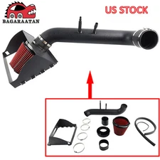 RED For 2015-20 Ford F150 5.0L V8 Heat Shield Cold Air Intake Pipe Kit + Filter