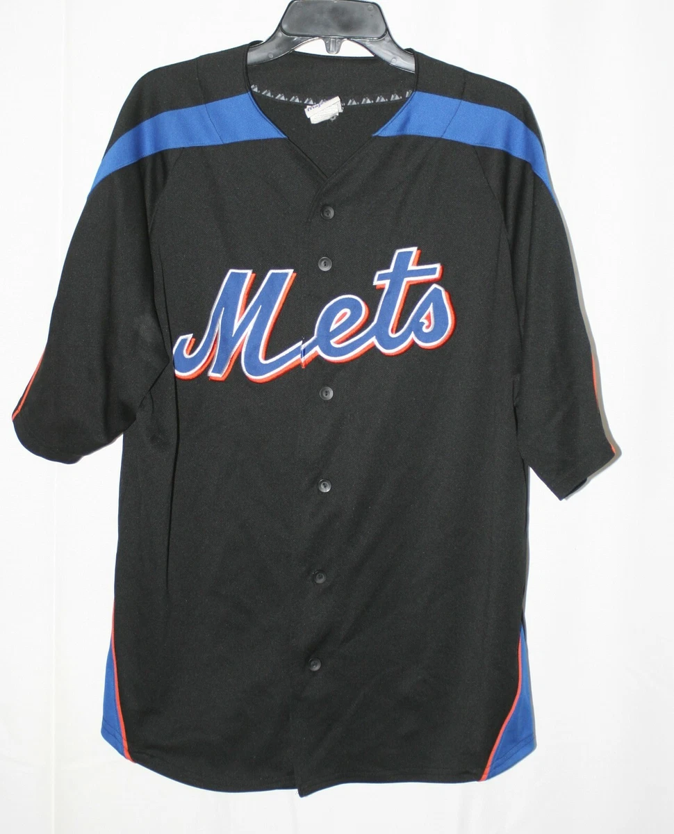 Maillot NY Mets Majestic taille L MLB New York noir bleu blanc orange