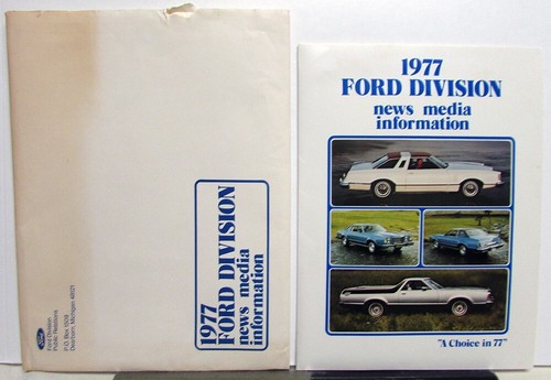 1977 Ford New Car Models Pressemappe Thunderbird LTD II Mustang Cobra II Pinto