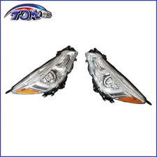 Headlight Chrome Interior LH and RH Halogen For 2015-2017 Subaru Legacy Outback