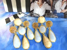 LELE SADOUGHI AUTHENTIC Reflection 14K-Gold-Plated & Resin Chandelier Earrings