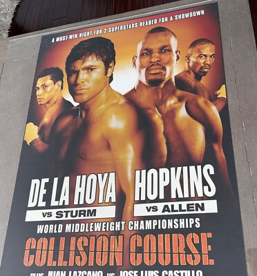 2004 Oscar De La Hoya vs Sturm Bernard Hopkins Boxing Poster 27 X