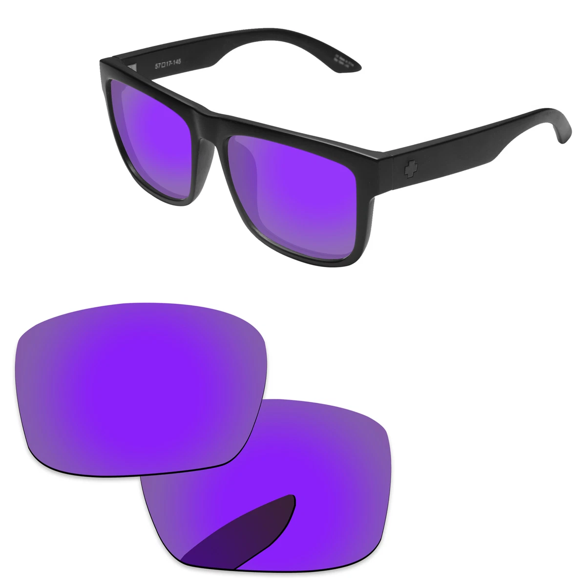 Plasma Purple Mirror Polarized Replacement Lenses For Spy Optic